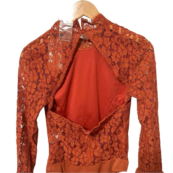 Revolve Endless Rose Cut Back Lace Detailed Bodysuit Size XS New - Picture 7 of 13